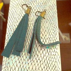 Hip leather earrings